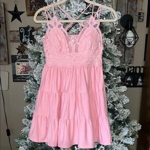 Elegant Pink Lace top, summer dress